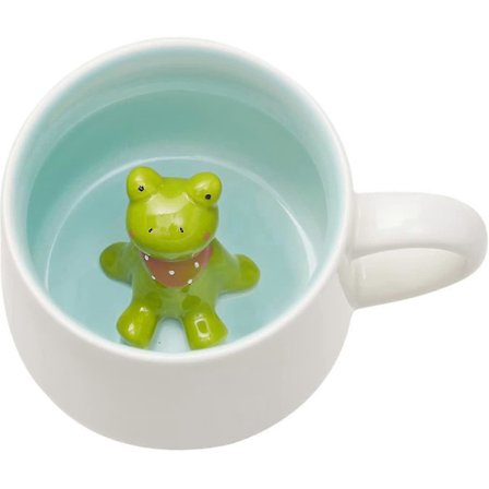 3D Kaffekopp Babyfrosk Inni Koppen, Beste Kakao Kopper Par Krus hvit Frosk NPC