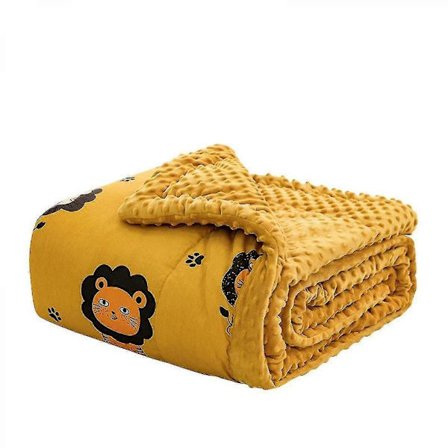 Vektet teppe for barn, 100% bomullspledd med perler, vendbart tungt teppe for barn, 99x150 cm