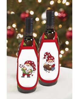 Broderikit Flaskförkläden Söta Tomtar