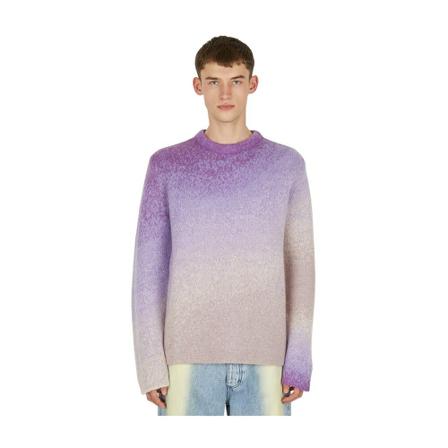 Erl, Round-neck Knitwear Paars, Heren, Maat:M