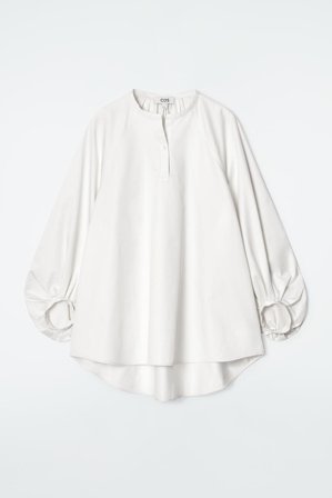 COS Women's Balloon Sleeve Blouse in White