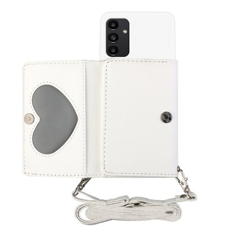 SKALO Samsung A14 4G/5G TPU Cover med Heart Wallet - Hvid