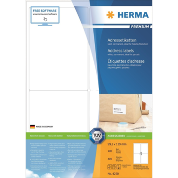 Adresseetikett 99,1X139 Herma