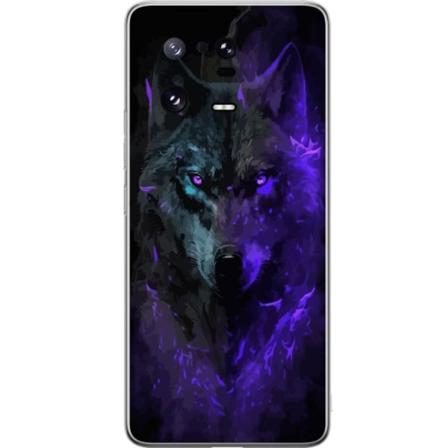 Xiaomi 13 Pro Gennemsigtig cover Ulven Lilla
