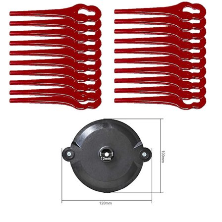 Reservedeler for gressklipper i plast til Parkside Prta 20-lia1 Lidl Ian 311046 91099406 med klipperhode