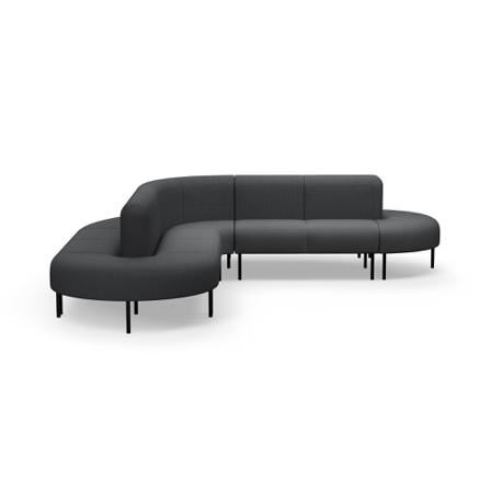 Sofa VARIETY, L-förmig, Stoff Blues CSII, anthrazit
