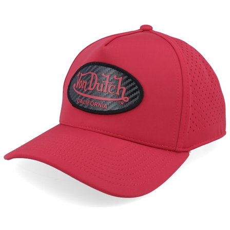 Von Dutch - Rød trucker Kasket - Sport Oval Patch Red A-Frame Trucker @ Hatstore