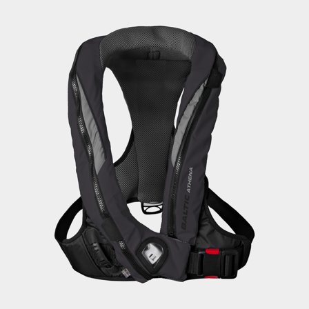 Chaleco salvavidas inflable Baltic Athena 165N, mujer, automático, negro/gris + cartucho de CO2 33 gramos, 40 - 120 kg