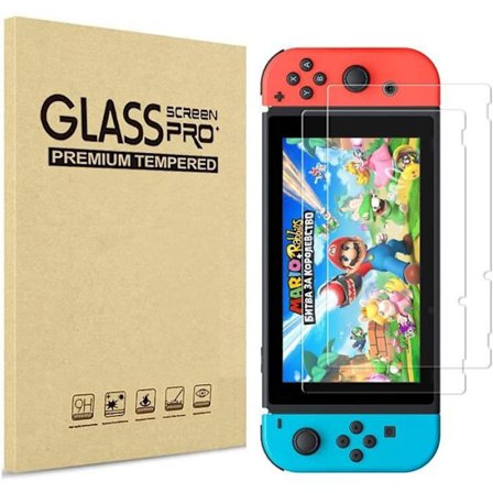 Härdat glas för Nintendo Switch, skyddsfilm som är motståndskraftigt mot repor [Pack of 2]