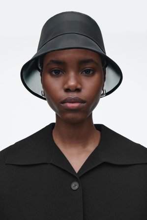 COS Women's Mesh Bucket Hat in Black