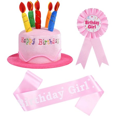 Bursdagskrone for barn, gjenbrukbar bursdagshattkrone med utskiftbart tall fra 0 til 9, filthatt på bursdag