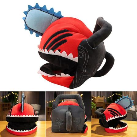 Chainsaw Man Pochita Cosplay Hat Anime Fylt Hodeplagg Varm Myk Plysj Hat Leker Halloween Fest Kostyme Rekvisita
