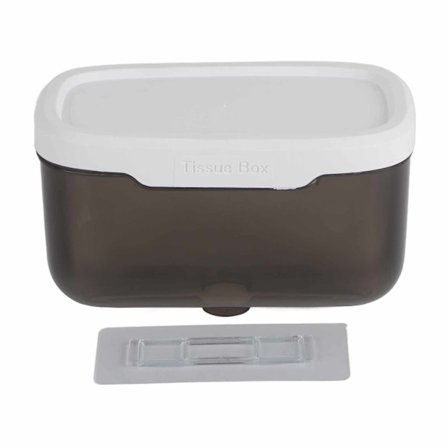 Veggmontert Vanntett Tissueboks Slitesterk Gjennomsiktig Plast Svart for Bad 22x13x13cm