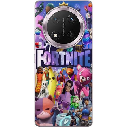 Kompatibelt Mobildeksel til Honor Magic7 Lite Fortnite kollasje Victory Royale karakterer skinner plyndre fargerik Fortnite spill design