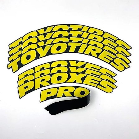 Bildekk Bokstavdekaler TOYO TIRES Gummi 3D Vanntette Merkevarebokstavdekaler Dekorative for Racingdekk av Samme Type-FF-