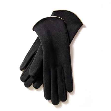 Varme vinterhansker for kvinner, utendørssport, varme fleecehansker, vanntette løpehansker med sklisikker vindtett berøringsskjerm, Deiyue svart