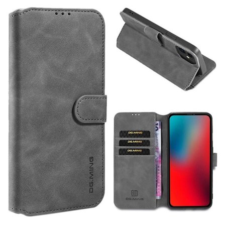 DG.Ming Retro iPhone 12 Pro / iPhone 12 fodral - Silver/Grå