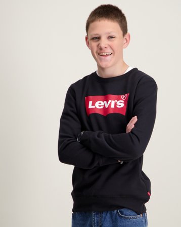 Levi's LVB BATWING CREWNECK Noir Pulls Garçon - Kids Brand Store