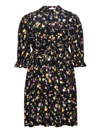 Slfjyn 3/4 Short Dress B Curve Kort Kjole Multi/mønstret Seleted Femme Curve