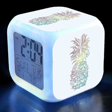 Paris Vækkeur Til Børn 7 Farveskiftende Natlys Sengelamper Vækkeur Par Eiffel Tårn Vækkeur Til Pigeværelse Indretning XCBY