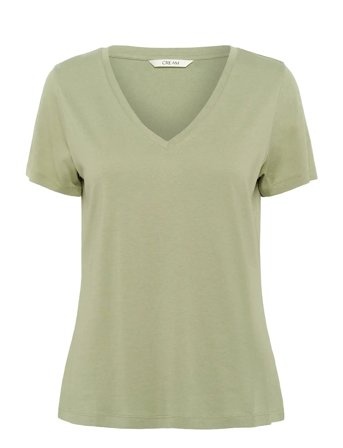 Cream | Crnaia Deep V-Neck T-Shirt | XS