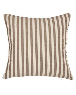 Putetrekk garnfarget stripe med krepp-effekt 1-pk Brun