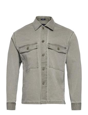 Anf Mens Wovens Overshirts Grå Abercrombie & Fitch