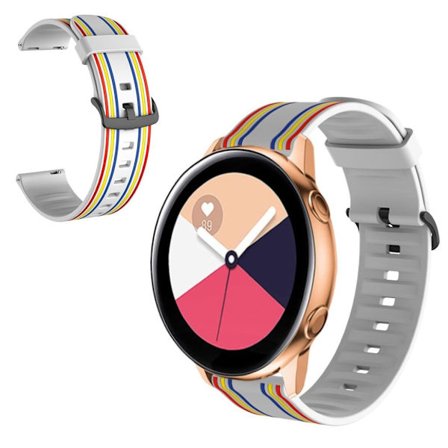 22mm Twill tone watch band for Samsung, Amazfit and Huawei watch - Grey / Colorful