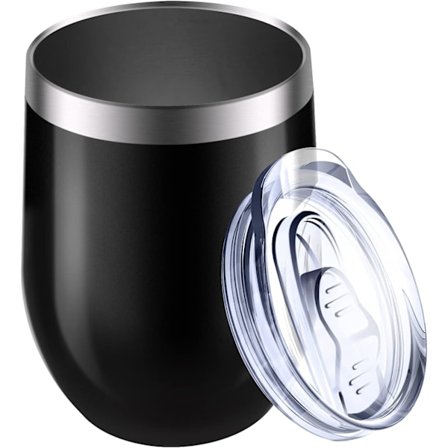 Återanvändbar kaffekopp, isolerad resekopp vakuum rostfritt stål med spillsäkert lock, perfekt för varma och kalla drycker - kaffe, te, mjölk och vin
