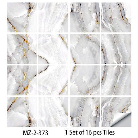 Klæbende stænkplade til køkken 15*15cm gylden marmor køkken klistermærker vægklistermærker køkkenflise klæbende vægklistermærker badeværelse PVC flise