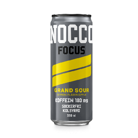 24 x NOCCO FOCUS Grand Sour - Energidryck med vitaminer, Kosttillskott, Aminosyror, BCAA