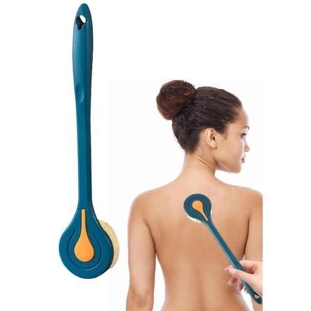 Rygskrubber med langt håndtag, kropsbørste til brusebad | Badebørste, brusebørste