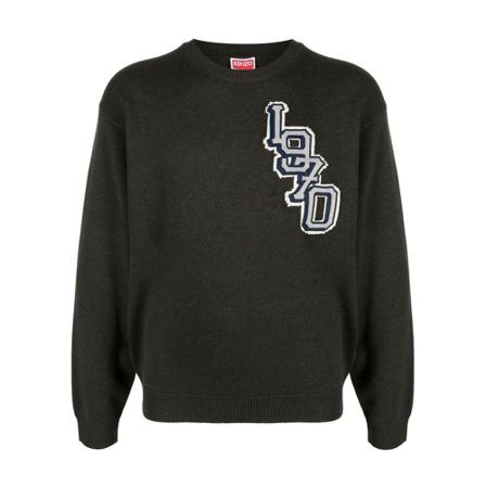 Kenzo Round-neck Strik Grøn, Herre Strik, Størrelse: S
