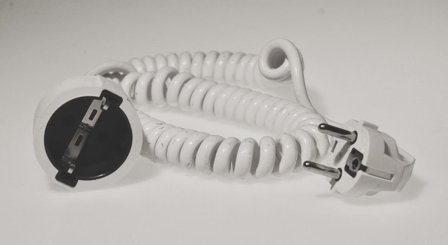 Z 2404594 Skarvsladd spiraliserad, vit, Anslutningsdon & kablar