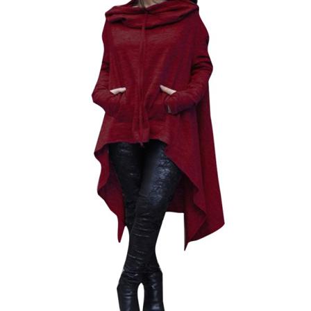 Långärmad Tröja För Kvinnor I Enfärgade Hoodies