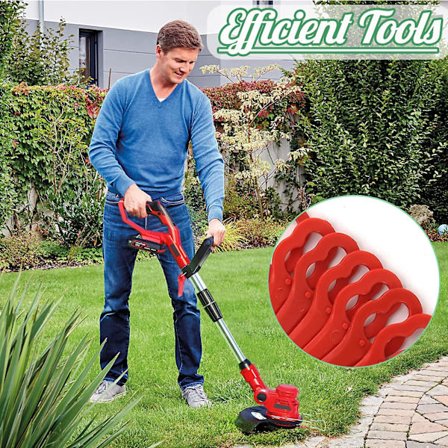 100 st trädgårdsmaskinknivar, 83 mm plastgrästrimmerblad, gräsklippartillbehör verktyg sladdlös strimmer skärblad röd 2-2 Bosch