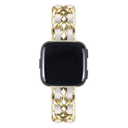 Fitbit Versa 3 hybrid stylish klockarmband - guld / vit