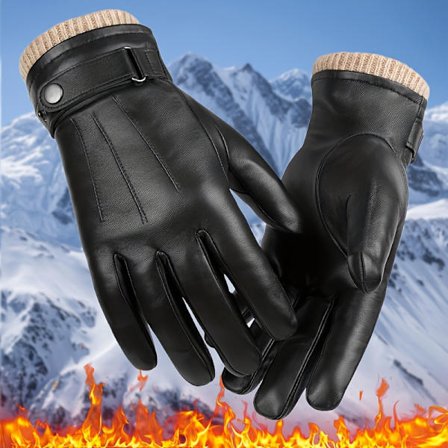 Cozygrip Luksuriøse Touchscreen Handsker i Fåreskind til Mænd - Varme & Stilfulde til Vinter