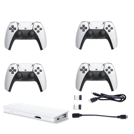 40 000+ 4K HDMI TV-spelpinne Retrospelkonsol med 2 trådlösa handkontroller