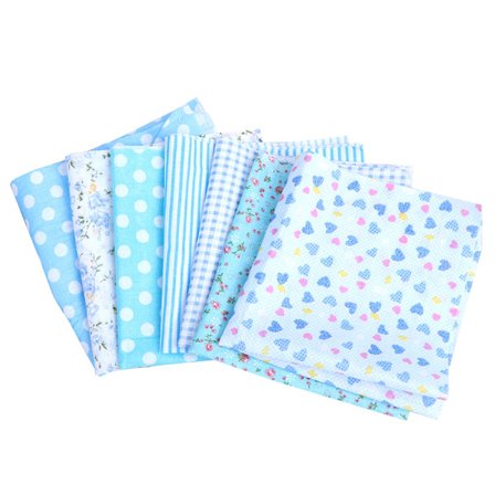 DIY-käsityö puuvillakangas painettu kangas ompelupeitto käsityö kangassetti neulatyötarvike sininen 25x25cm