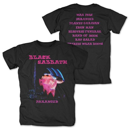 Black Sabbath Paranoid Tracklist T-shirt