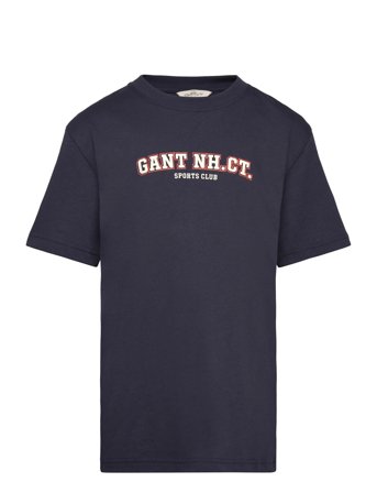 GANT Graphic Ss T-Shirt - Navy - 134-140
