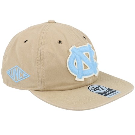 47 Brand - College Beige Snapback Cap - North Carolina Tar Heels Ncaa Ragler 47 Rl Khaki Snapback @ Hatstore