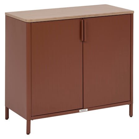 Udendørs skænk, mahogni stål, 90x46x76 cm