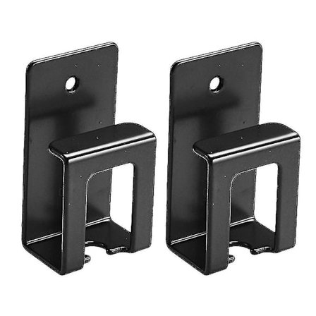 2pcs Wall Mount Toothbrush Storage Rack Mouthwash Cup Holder Toothbrush Organizer Toilet Storage Holder (black)