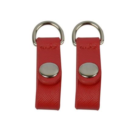 1 par Veske stropp Spenne lukkeklips SØLV&RØD silver&red