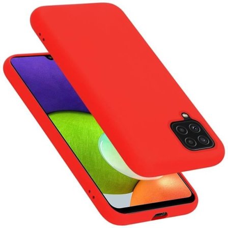 Fodral till Samsung Galaxy A22 4G / M22 / M32 4G Skal i LIQUID RED Fodral Skydd i silikon TPU mobiltelefon