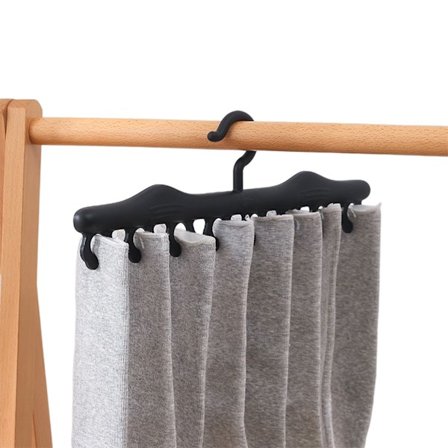 Plaststrumpor hängare med 8 klämmor Vindtät stark bärighet för att hänga strumpor handdukar