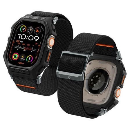 Spigen Lite Fit Pro kotelo hihnalla Apple Watch Ultra 1 / 2 (49mm) - Matta musta