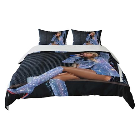 Stjerne tredelt 3D digitalt tryk sæt dynebetræk pudebetræk sengetøj